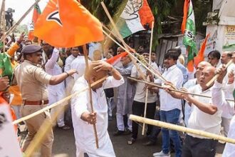 पटना में बीजेपी-कांग्रेस कार्यकर्ताओं में झड़प