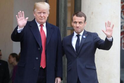 ट्रंप के काफिले से बीच सड़क पर रुके फ्रांसीसी राष्ट्रपति मैक्रों