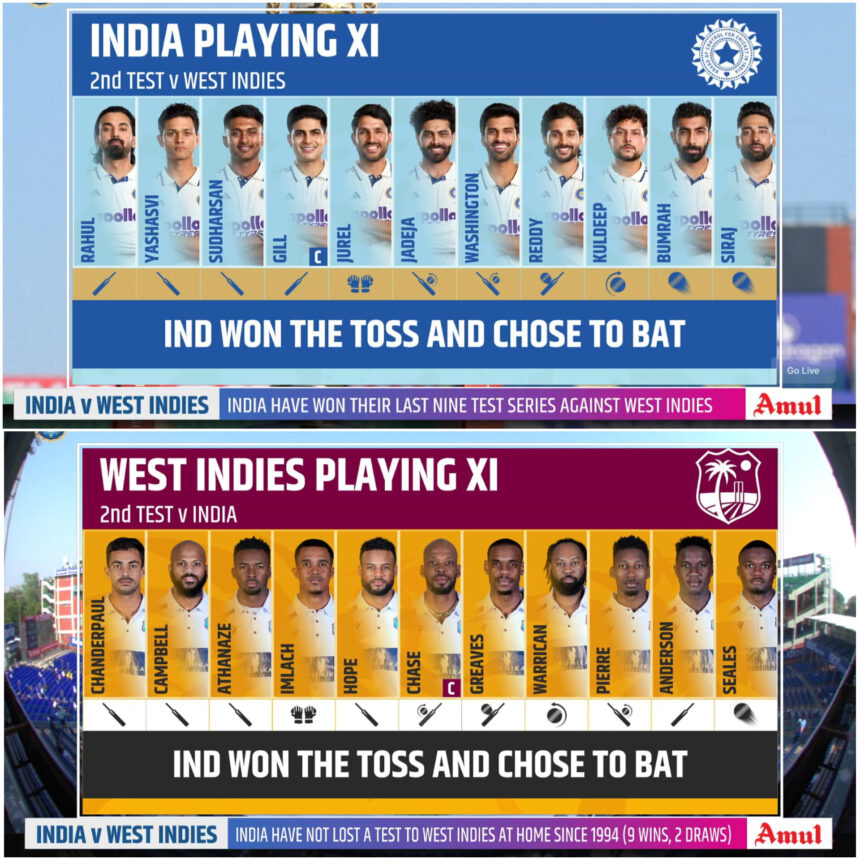 भारत बनाम वेस्टइंडीज दिल्ली टेस्ट: भारत की नजरें WTC अंकों पर