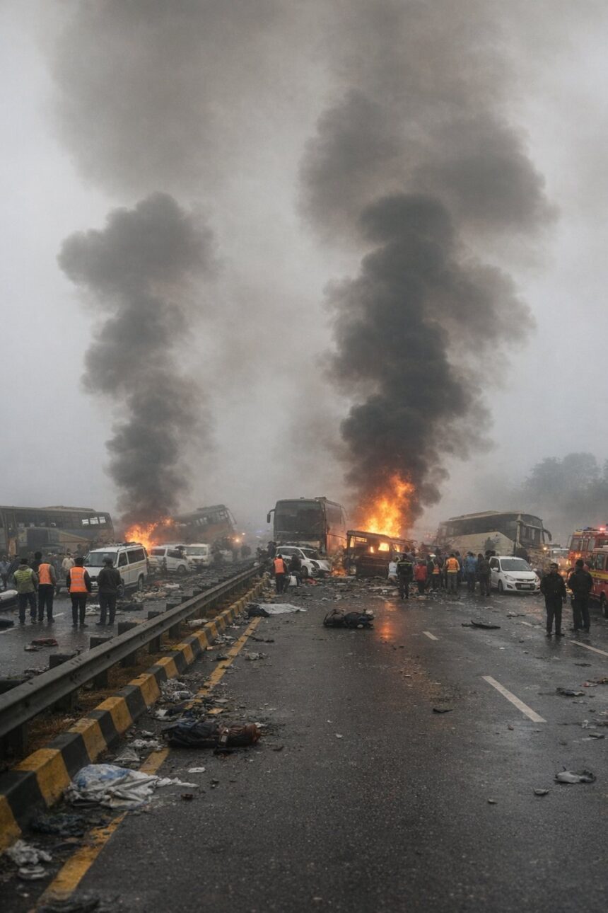 यमुना एक्सप्रेसवे हादसा: कोहरे से 4 की मौत, कई घायल