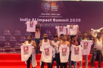 Congress-protest in ai summit