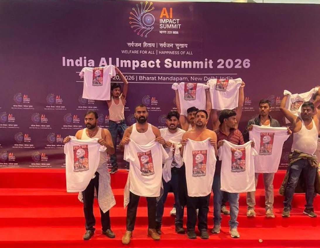 Congress-protest in ai summit