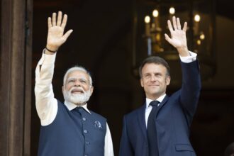 Narendra Modi with Macron